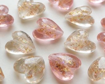 Handmade Lampwork Glass Love Heart Bead Color Foil 16mm 1pc Jewelry Making Supplies Valentine