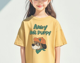 Handgezeichneter Touch-Siebdruck, Retro Cartoon-Hund Crayon Textur für Kinder (PNG,EPS,AI)