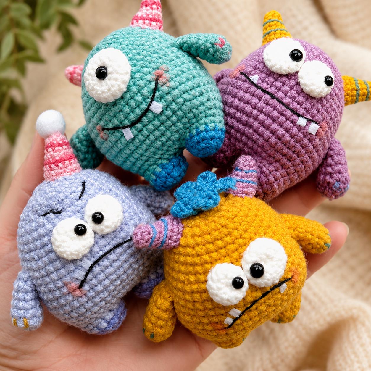 Adorable Mini Monster Crochet Patterns Monster Set