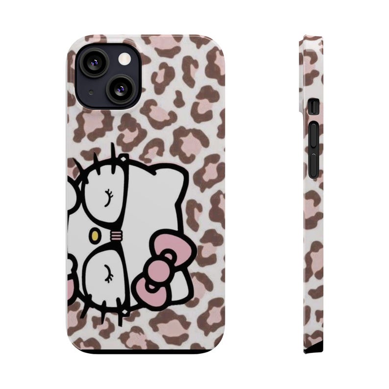 Hello Kitty Leopard Print Slim Phone Case | Cute Character Phone Case image 11