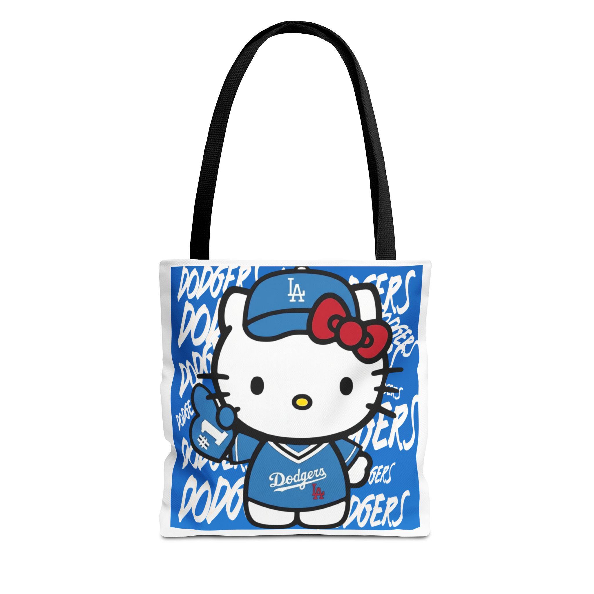 Discover Hello Kitty Dodgers Tote Bag, Cartoon AOP Sports