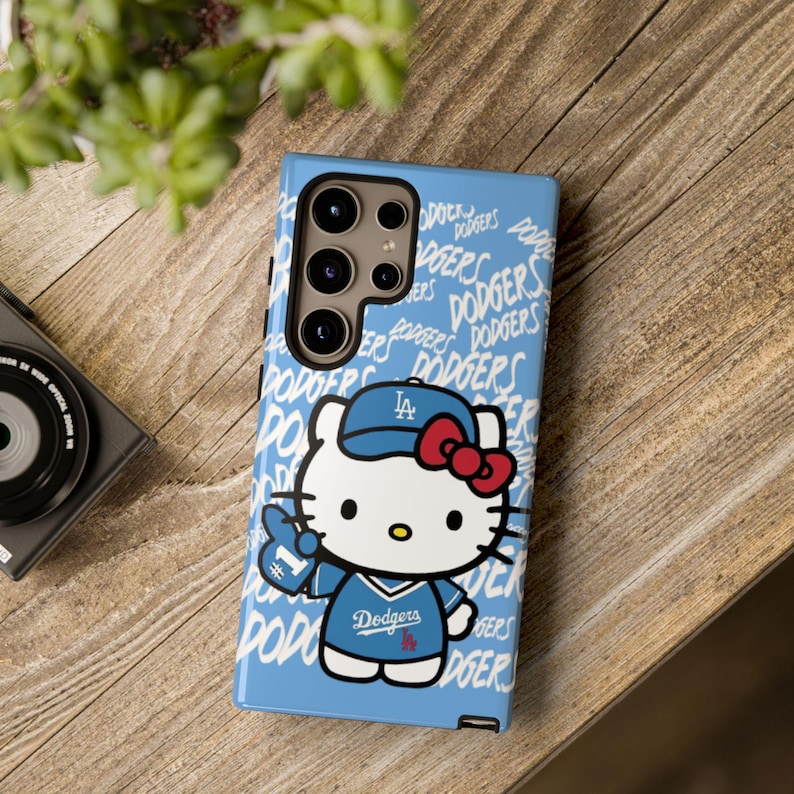 Hello Kitty Dodgers phone case | Cute baseball character phone case image 11