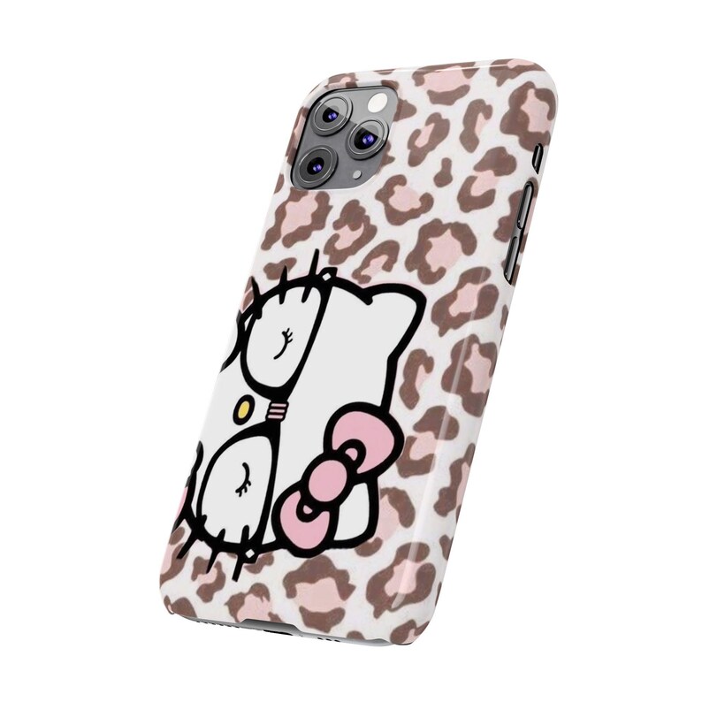Hello Kitty Leopard Print Slim Phone Case | Cute Character Phone Case image 8