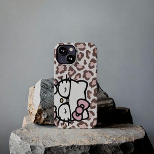 Hello Kitty Leopard Print Slim Phone Case | Cute Character Phone Case image 20