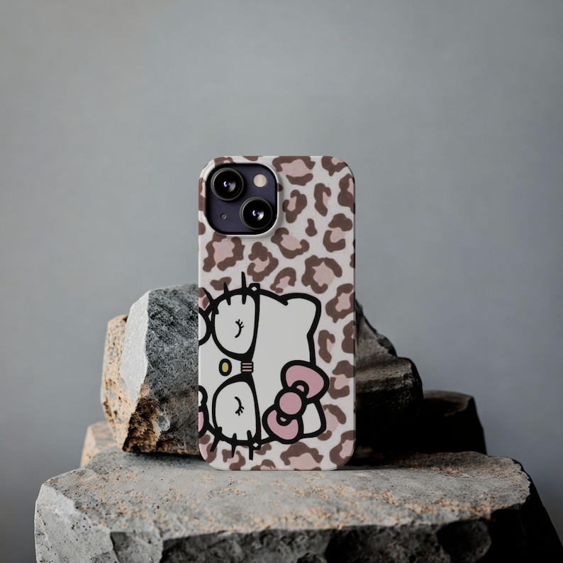 Hello Kitty Leopard Print Slim Phone Case | Cute Character Phone Case image 20