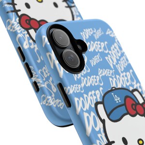 Hello Kitty Dodgers phone case | Cute baseball character phone case image 9