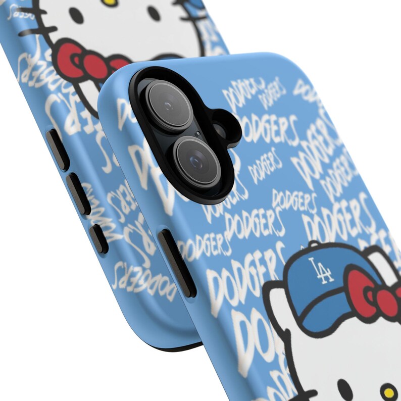 Hello Kitty Dodgers phone case | Cute baseball character phone case image 9