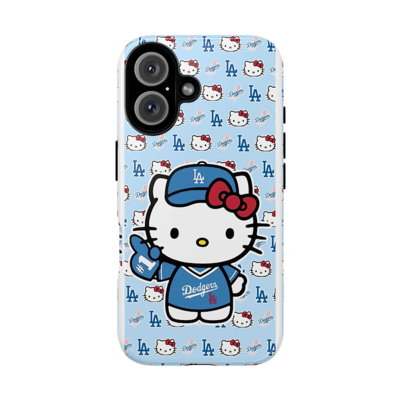 Hello Kitty Dodgers Phone Case | Cute Baseball Character iPhone Case image 1