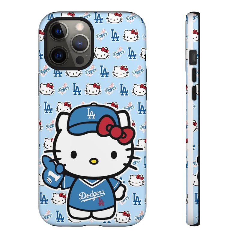 Hello Kitty Dodgers Phone Case | Cute Baseball Character iPhone Case image 19
