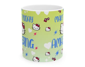 Taza con estampado de Hello Kitty / Crea una increíble taza de café de cerámica hoy mismo