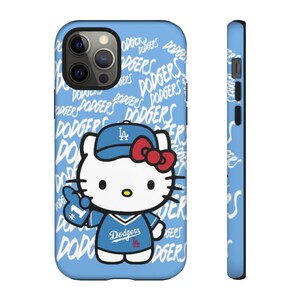Hello Kitty Dodgers phone case | Cute baseball character phone case image 4