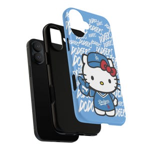 Hello Kitty Dodgers phone case | Cute baseball character phone case image 6