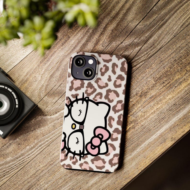 Hello Kitty Leopard Print Slim Phone Case | Cute Character Phone Case image 14