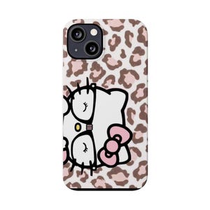 Hello Kitty Leopard Print Slim Phone Case | Cute Character Phone Case image 12