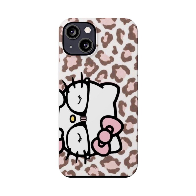 Hello Kitty Leopard Print Slim Phone Case | Cute Character Phone Case image 12