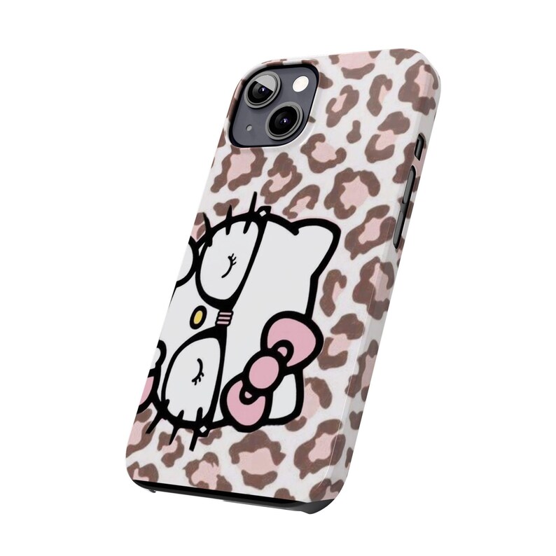 Hello Kitty Leopard Print Slim Phone Case | Cute Character Phone Case image 13