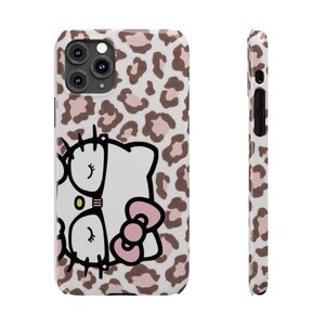 Hello Kitty Leopard Print Slim Phone Case | Cute Character Phone Case image 6