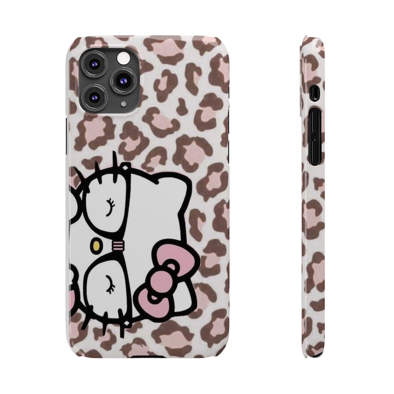 Hello Kitty Leopard Print Slim Phone Case | Cute Character Phone Case image 6