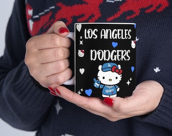 Taza de Hello Kitty de los Dodgers / Taza de café de cerámica de béisbol de Los Ángeles