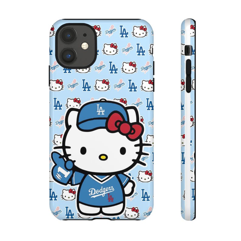 Hello Kitty Dodgers Phone Case | Cute Baseball Character iPhone Case image 11