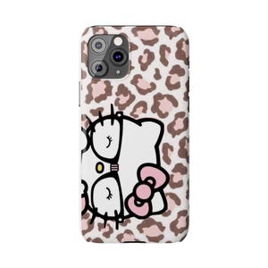 Hello Kitty Leopard Print Slim Phone Case | Cute Character Phone Case image 7