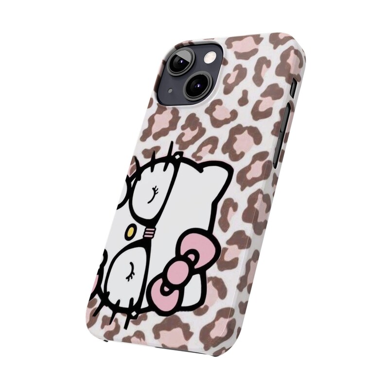 Hello Kitty Leopard Print Slim Phone Case | Cute Character Phone Case image 18