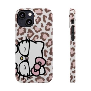 Hello Kitty Leopard Print Slim Phone Case | Cute Character Phone Case image 16