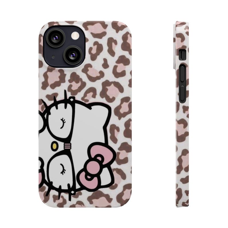 Hello Kitty Leopard Print Slim Phone Case | Cute Character Phone Case image 16