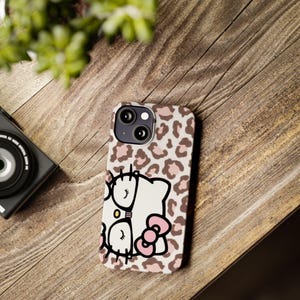 Hello Kitty Leopard Print Slim Phone Case | Cute Character Phone Case image 19
