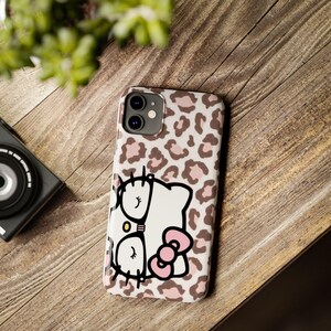 Hello Kitty Leopard Print Slim Phone Case | Cute Character Phone Case image 5