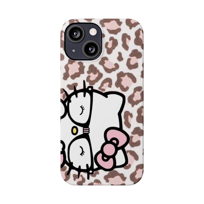 Hello Kitty Leopard Print Slim Phone Case | Cute Character Phone Case image 17