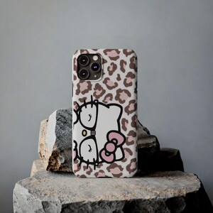 Hello Kitty Leopard Print Slim Phone Case | Cute Character Phone Case image 10