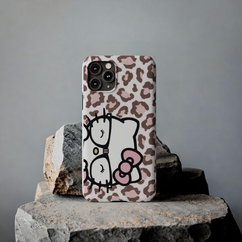 Hello Kitty Leopard Print Slim Phone Case | Cute Character Phone Case image 10