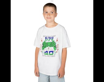 Junge 10 freigesetztes Kinder-T-Shirt | Videospiel Controller Geburtstags Shirt