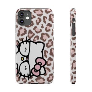 Hello Kitty Leopard Print Slim Phone Case | Cute Character Phone Case image 2