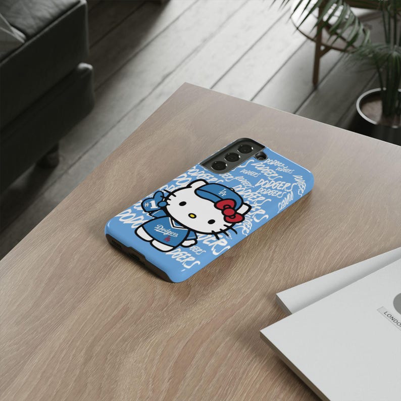 Hello Kitty Dodgers phone case | Cute baseball character phone case image 12