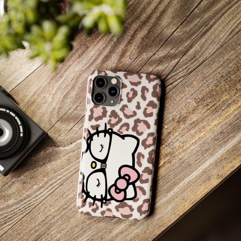 Hello Kitty Leopard Print Slim Phone Case | Cute Character Phone Case image 9