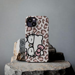 Hello Kitty Leopard Print Slim Phone Case | Cute Character Phone Case image 15