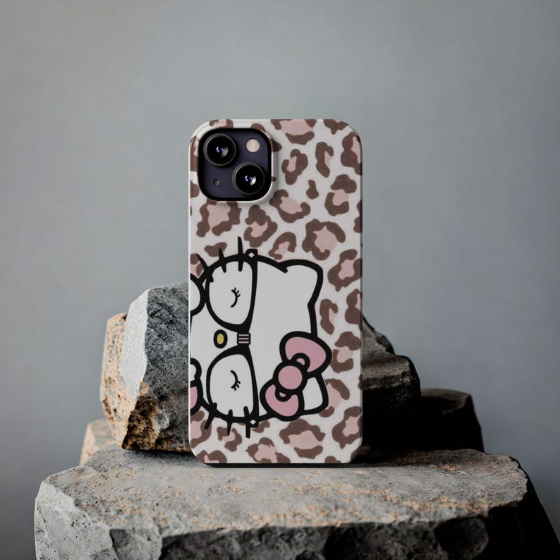 Hello Kitty Leopard Print Slim Phone Case | Cute Character Phone Case image 15