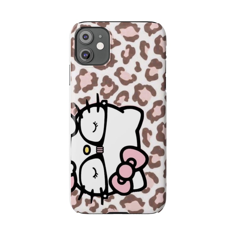Hello Kitty Leopard Print Slim Phone Case | Cute Character Phone Case image 3