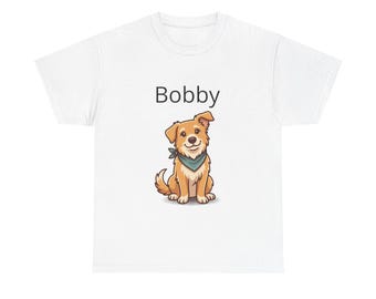 Cute Cartoon Dog Bobby T-Shirt | Personalized Name Tee