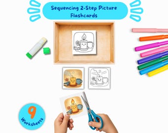 Candle Sequencing Story for Kids | 2-Step Printable Story Activity | Cut and Paste Worksheet