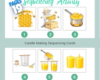 6-Step Sequencing Cards for Kids , Printable Story Sequence Activity