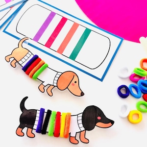Fine Motor Activity Printable, Preschool Color Matching Activity, Kindergarten Learning
