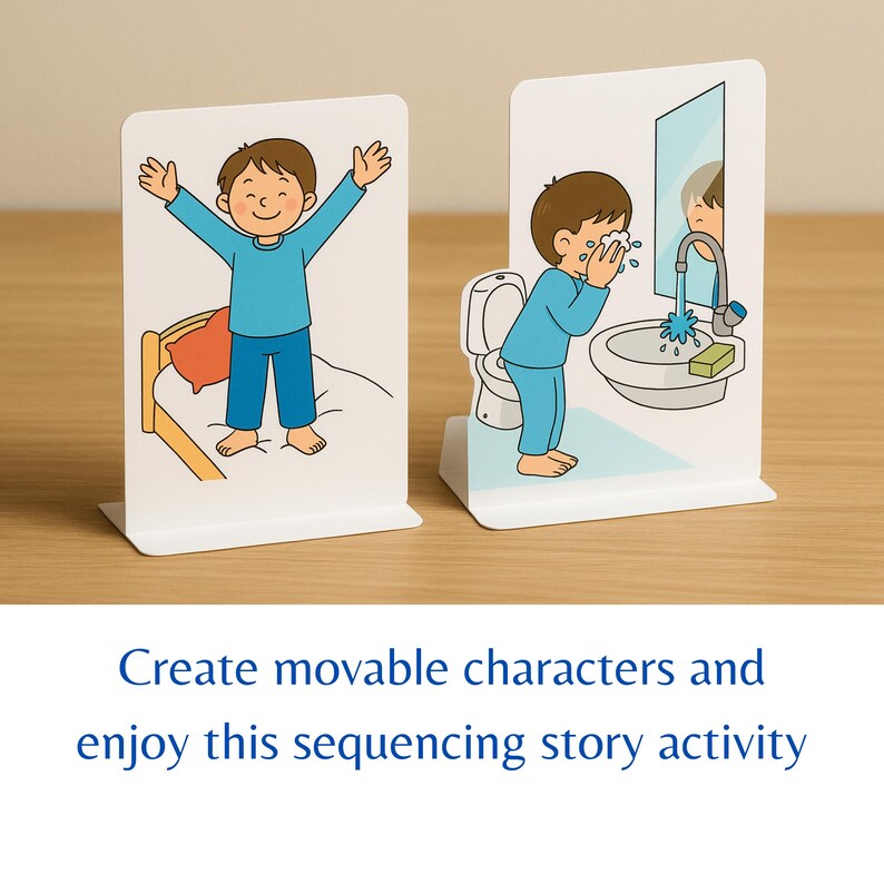 Daily Routine Sequencing Cards for Kids, Printable Preschool Activity ...