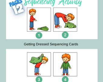 Responsibility Sequencing Cards , Daily Routine Printable Cards