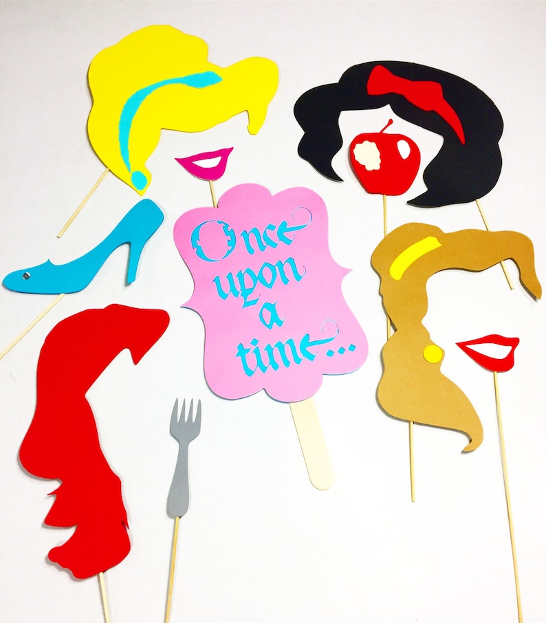 once upon a time 10pc photobooth props Princess props