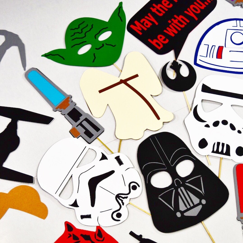 Star wars props photobooth 20 pc | Etsy