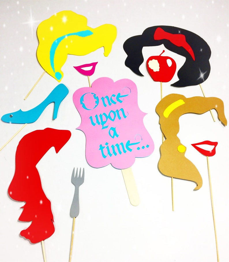 once upon a time 10pc photobooth props Princess props