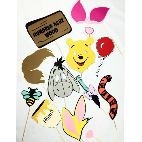 Winnie the Pooh Themed Photo Booth Props Instant Download - Etsy